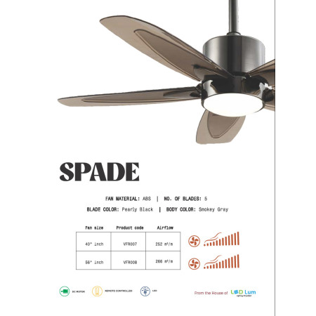 LEDLum Volaris Spade Ceiling Fan
