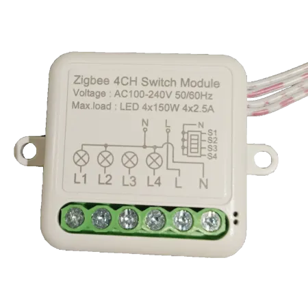 LightPoint Smart Zigbee Tuya 4Gang 2Way Circuit Breaker Switch DIY Module APP Control