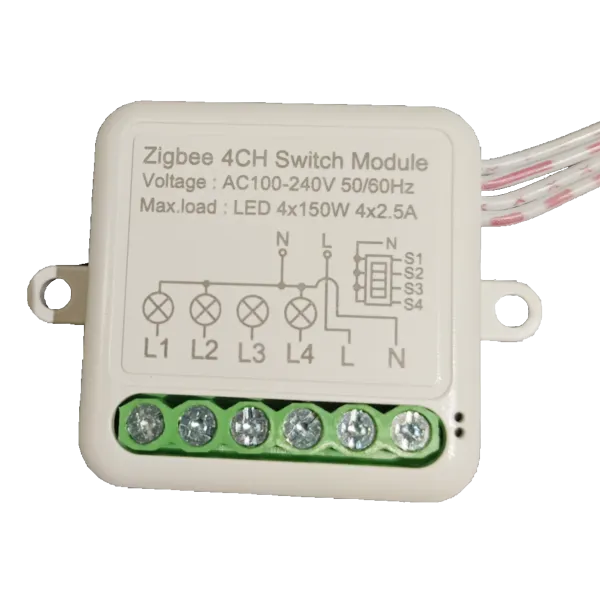 LightPoint Smart Zigbee Tuya 4Gang 2Way Circuit Breaker Switch DIY Module APP Control