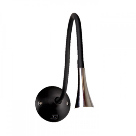 Philips Metal and Synthetic LED 3W Bedside Light 48042 Philips Metal and Synthetic LED 3W Bedside Light 48042