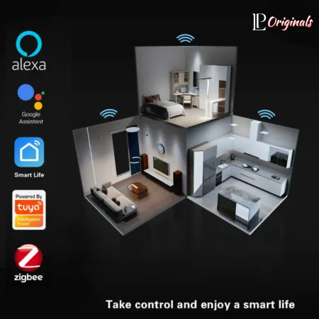 LightPoint Smart Zigbee Tuya 2 Gang Dimmer Knob Switch AD-01