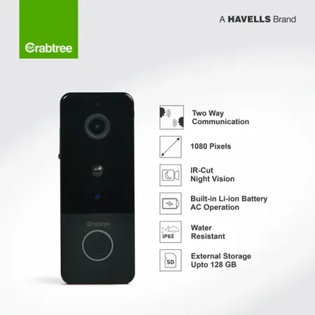Havells Crabtree Wi-Fi Video Doorbell Havells Crabtree Wi-Fi Video Doorbell
