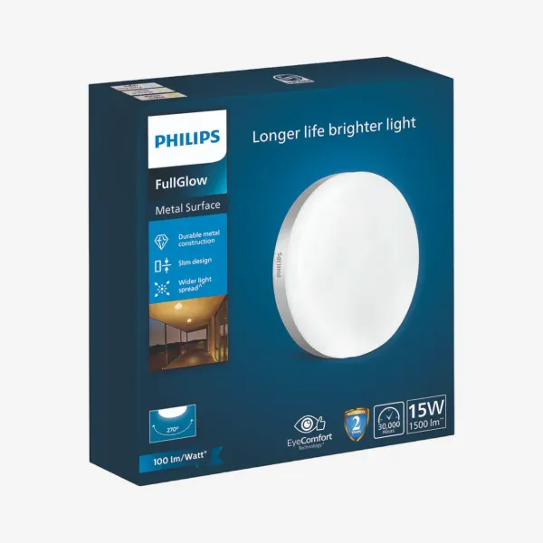Philips Fullglow Metal LED Surface Rimless Light