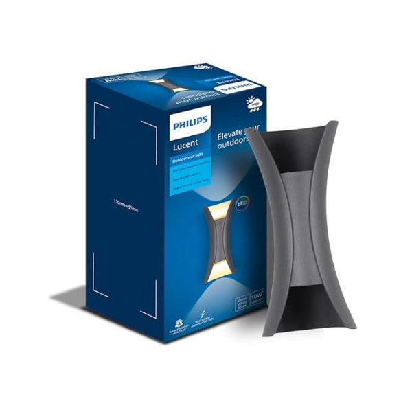 Philips 800039 Lucent Round IP65 Outdoor Wall Light