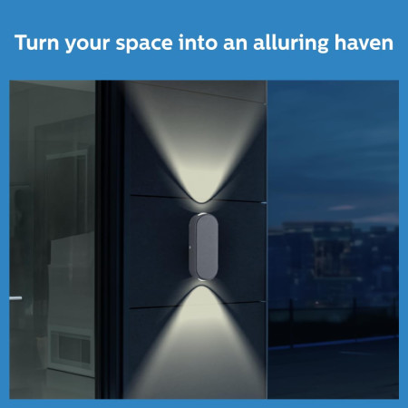 Philips 800041 Lucent Round IP65 Outdoor Wall Light