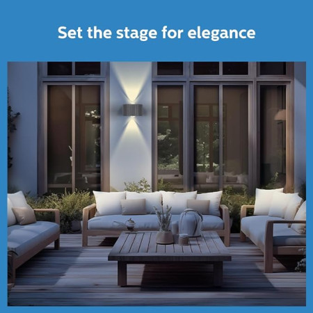 Philips 800044 Lucent Round IP65 Outdoor Wall Light