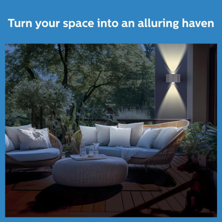 Philips 800044 Lucent Round IP65 Outdoor Wall Light