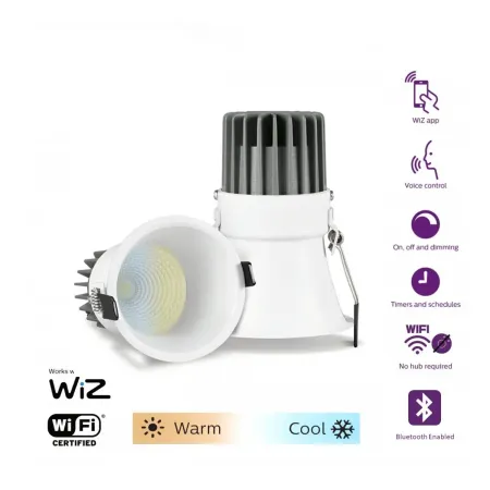10W Philips Smart Wi-Fi Thin Trim Deep Anti Glare  WIZ COB Light