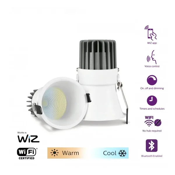 10W Philips Smart Wi-Fi Thin Trim Deep Anti Glare  WIZ COB Light