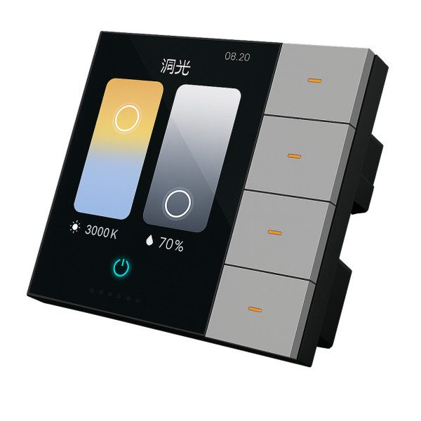LightPoint Smart Zigbee Tuya 4 Gang with 3.5 inch Control Display Switch LPD-034
