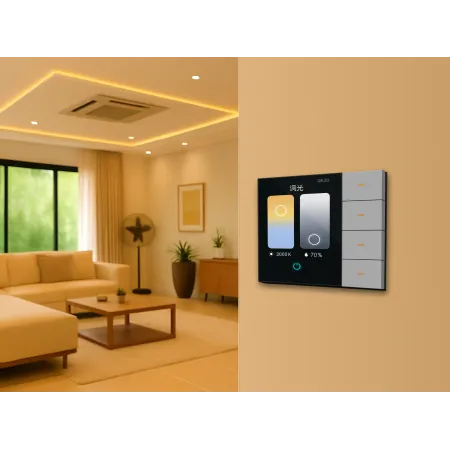 LightPoint Smart Zigbee Tuya 4 Gang with 3.5 inch Control Display Switch LPD-034