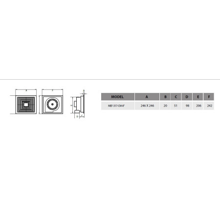 Magnific MEF-317 Ceiling Mount Ventilation Fan 150 mm Sweep | Exhaust Fan
