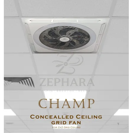 Zephara Champ Silent Ceiling Fan with Integrated Ring Lighting Zephara Champ Silent Ceiling Fan with Integrated Ring Lighting