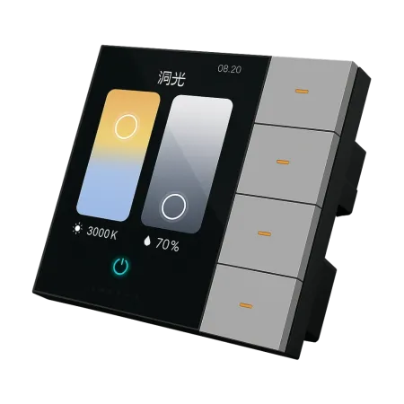 LightPoint Smart Zigbee Tuya 4 Gang with 3.5 inch Control Display Switch LPAD-034