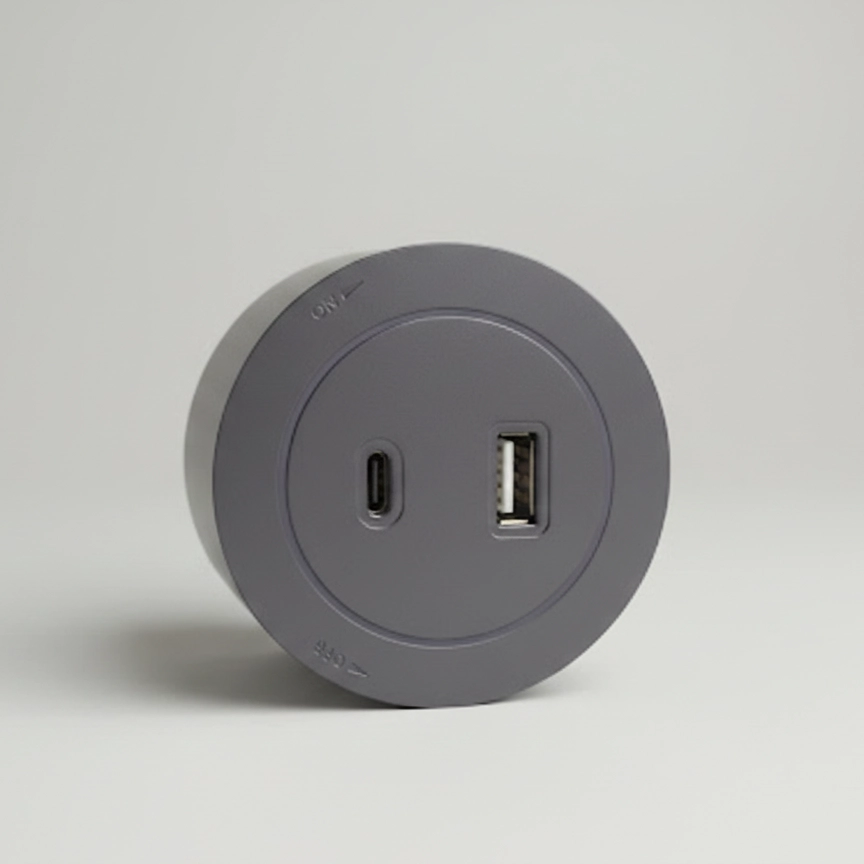 Light Point LPT-002UC Power Track USB Type A & Type C Socket
